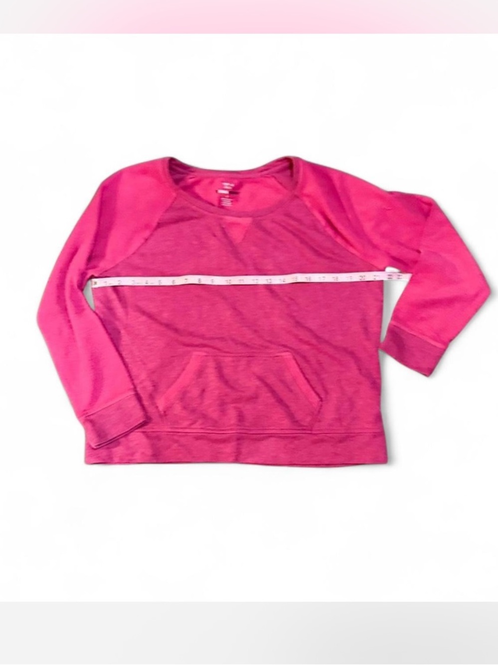Style & Co. Heathered Pink Crewneck Sweatshirt Sz L